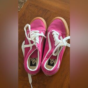 Vans Fuchsia and Brown Sneakers